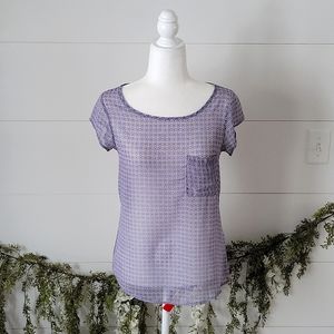 Hot Mama Boutique Caramela Sheer Geo Print Top